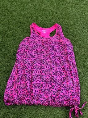 Tek Gear Yoga Tank With Cinch bottom and Built In Bra Top